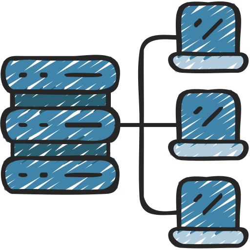 Local area network laptop server internet icon