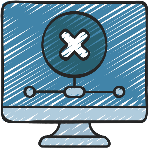 No connection no connection network monitor icon