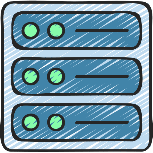 Server network database hosting icon
