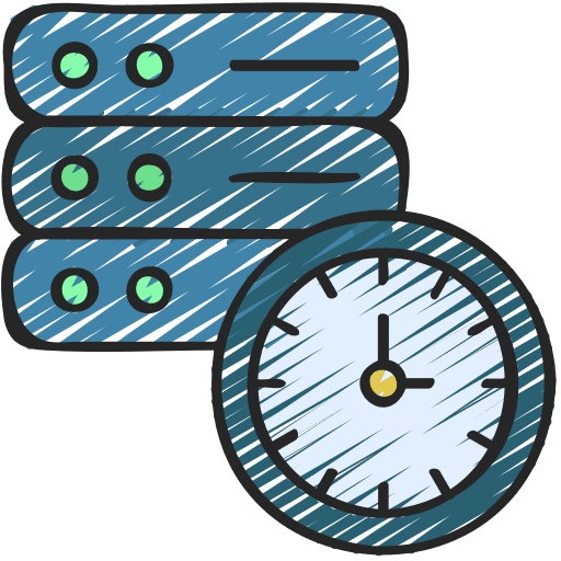 Server traffic time clock electronics icon