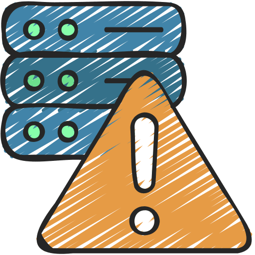 Warning fault computer error icon