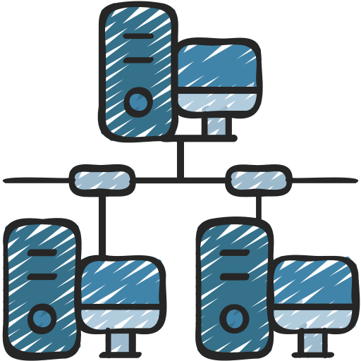 Computer networks screen connection technology icon