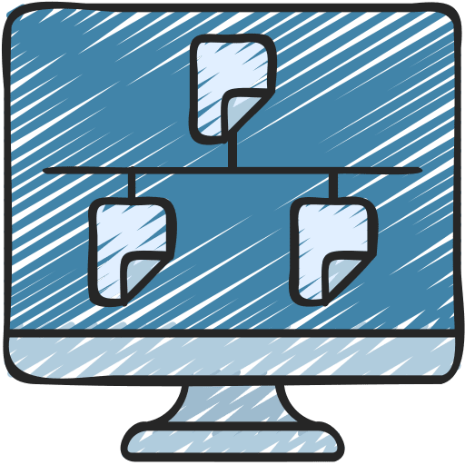 Folder network exchange computer file transfer icon