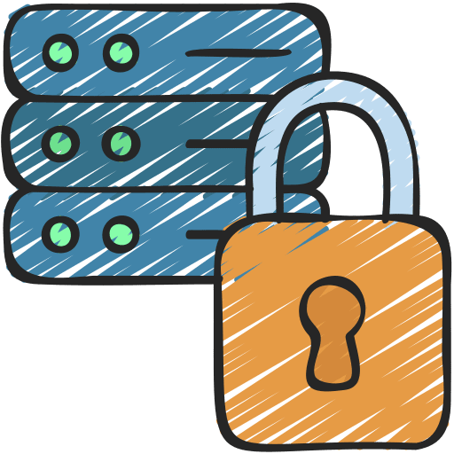 Secure data locked storage secure data icon