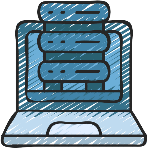 Server control networking server control laptop icon