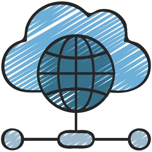 Cloud computing cloud computing data networking icon