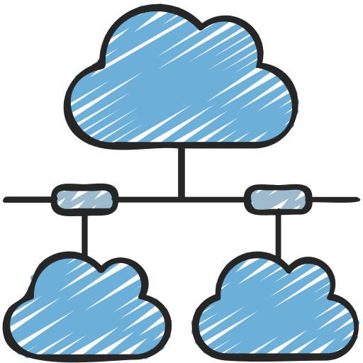 Cloud network internet networking seo and web icon