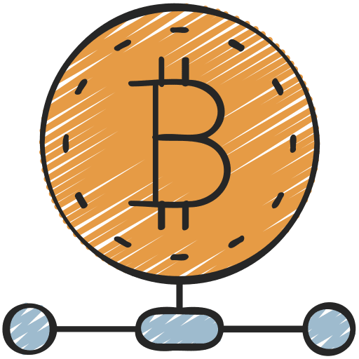 Digital currency business and finance digital money blockchain icon