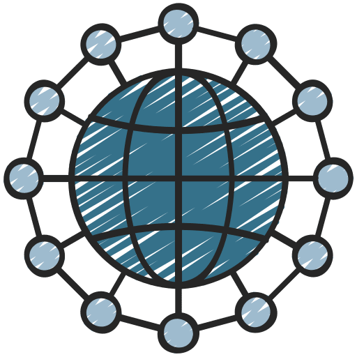 Global network web programming communications global network icon
