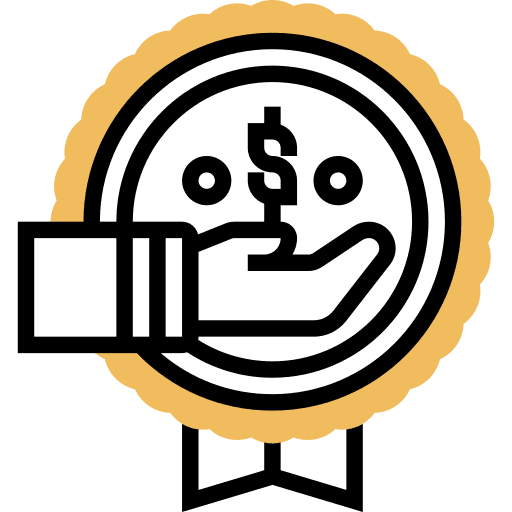 Money back guarantee dollar symbol safety business and finance icon