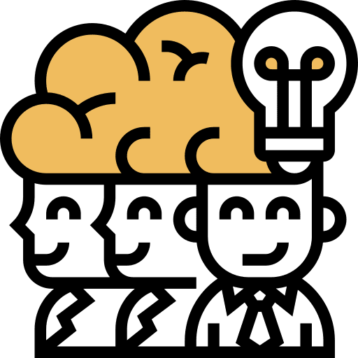 Brainstorm idea people strategy icon Brainstorm idea people strategy icon