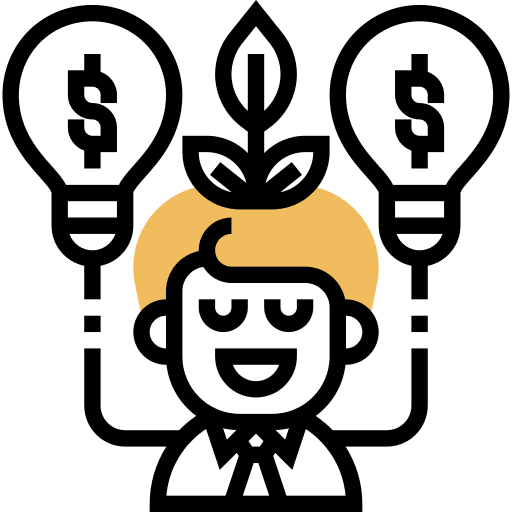Growth head up arrow creative icon Growth head up arrow creative icon