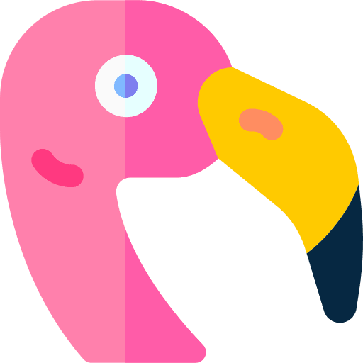 Flamingo bird animals nature icon