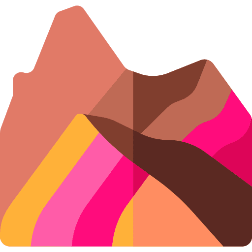 Rainbow mountain scenery nature mountain view icon Rainbow mountain scenery nature mountain view icon