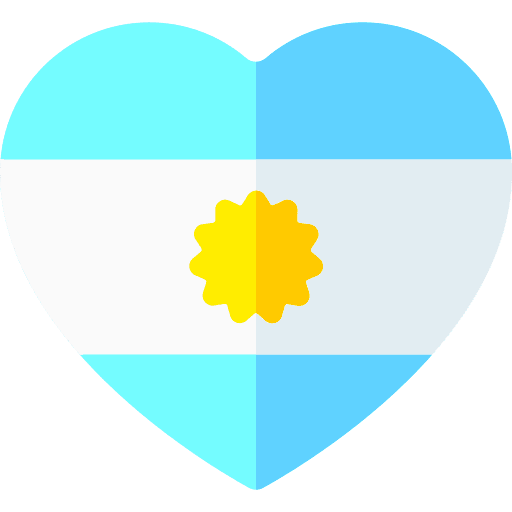 Argentina heart flag country icon Argentina heart flag country icon