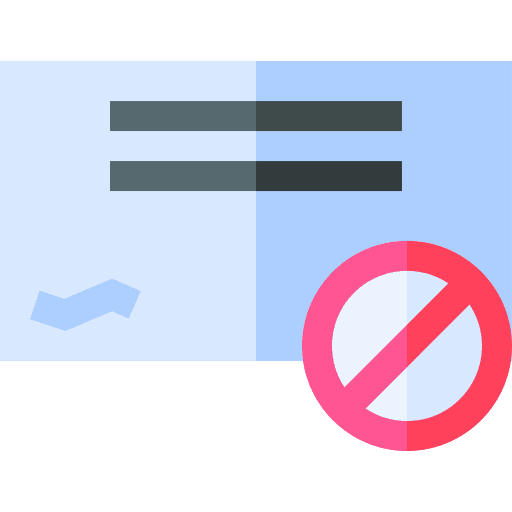 Cheque cheque bank check forbidden icon Cheque cheque bank check forbidden icon