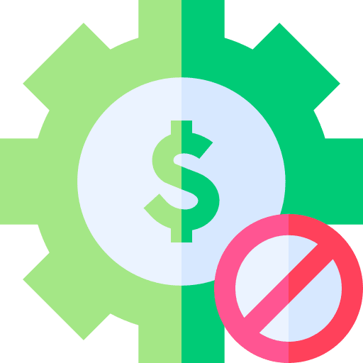 Cogwheel signaling money business and finance icon Cogwheel signaling money business and finance icon