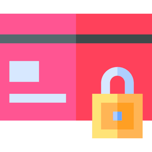 Credit card business and finance security padlock icon Credit card business and finance security padlock icon