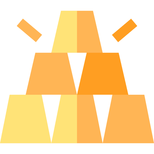 Gold ingot wealth investment gold bars icon Gold ingot wealth investment gold bars icon