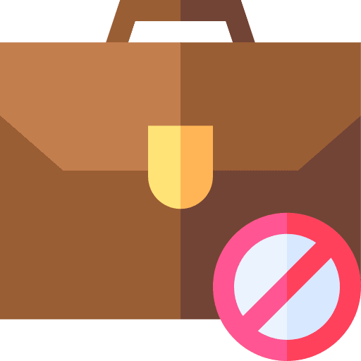 Briefcase no work no sign businessman icon Briefcase no work no sign businessman icon