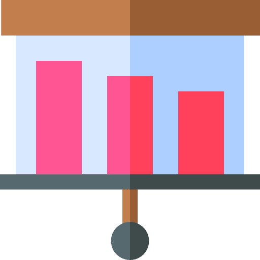 Presentation bar graph presentation business and finance icon Presentation bar graph presentation business and finance icon