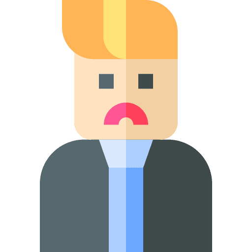 Worker people bankruptcy sad icon Worker people bankruptcy sad icon