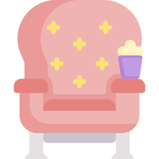 Cinema furniture and household cinema seat music and multimedia icon Cinema furniture and household cinema seat music and multimedia icon