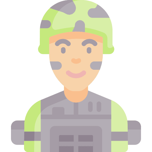 Soldier avatar military professions and jobs icon Soldier avatar military professions and jobs icon