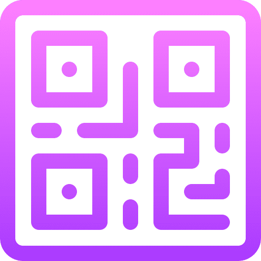 Qr code technological smartphone interface icon