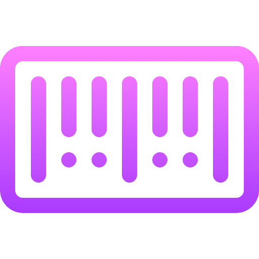 Barcode shipping and delivery information product icon