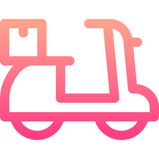Delivery bike motorcycle scooter motorbike icon