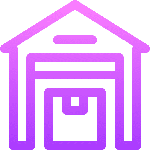 Warehouse logistics storage shipping and delivery icon