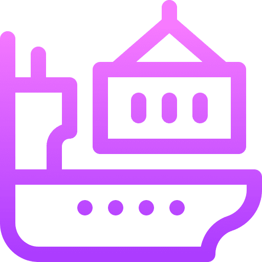 Cargo boat logistics delivery shipment import icon