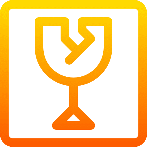 Fragile cardboard delivery shipping icon