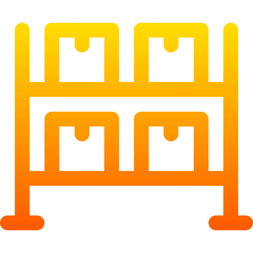 Shelf delivery warehouse parcel icon