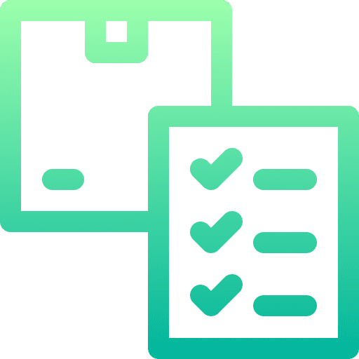 Check list packing list shipping and delivery delivery box icon