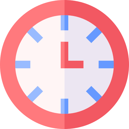 Clock time and date clock tool icon