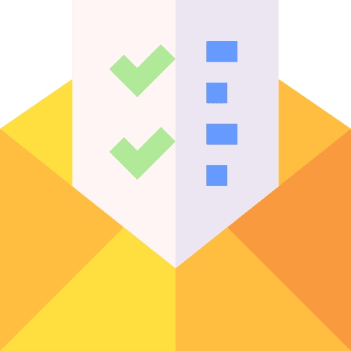 Voting envelope poll check icon Voting envelope poll check icon