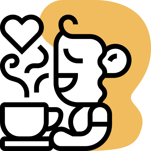 Coffee woman relaxation people icon