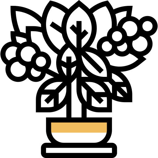 Tree farming and gardening pot tree icon