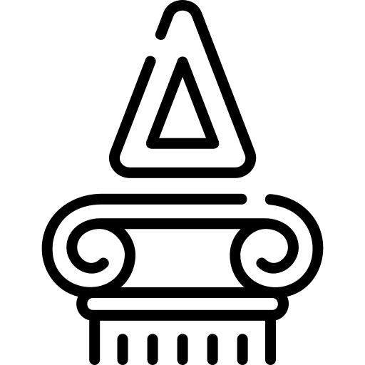 Delta alphabet education capital letter icon