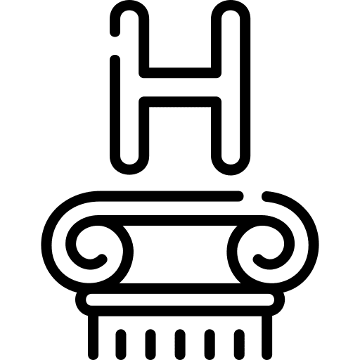 Eta greek shapes education icon