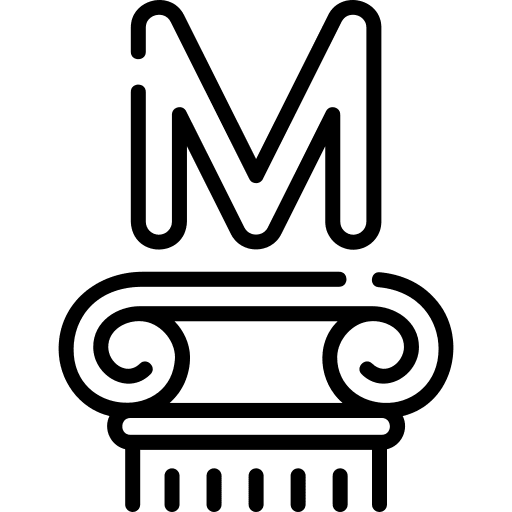 Mu shapes greek letter icon Mu shapes greek letter icon