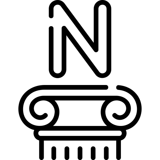 Nu letter typography capital letter icon Nu letter typography capital letter icon