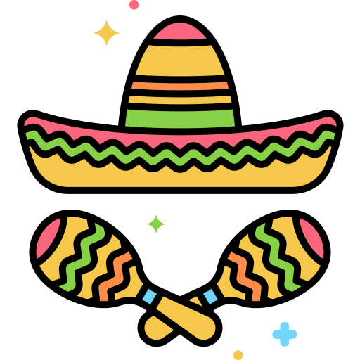 Cinco de mayo birthday and party cultures candle icon