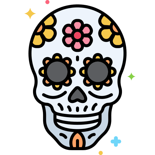 Dia de muertos cultures dia de muertos skull icon