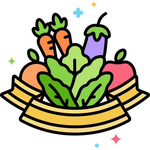 Vegetarian fruits and vegetables vegetarian food icon
