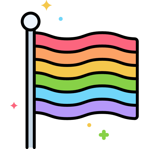 Pride flags rainbow lgtbi icon