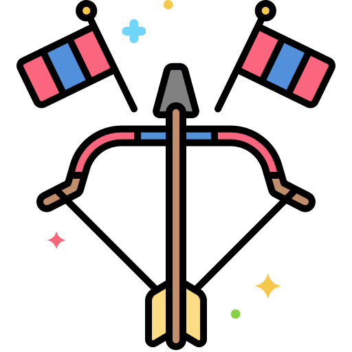 Archery bow archer arrow icon