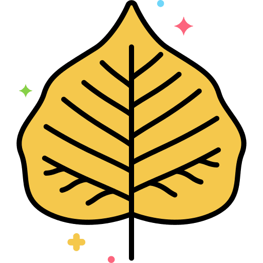 Bodhi leaf nature natural plant icon